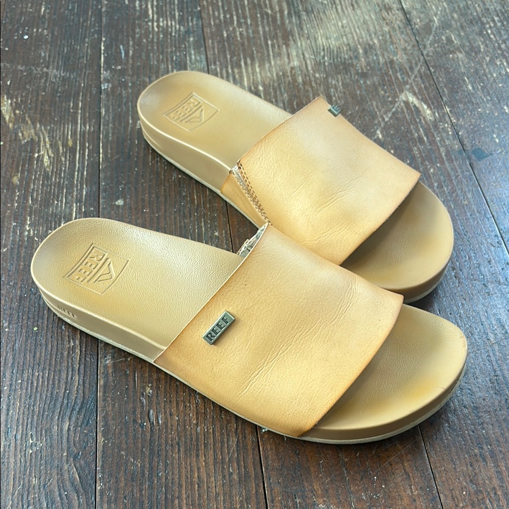 Reef Light Brown Slide Sandals